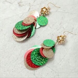 Holiday Dangly Disc Earrings